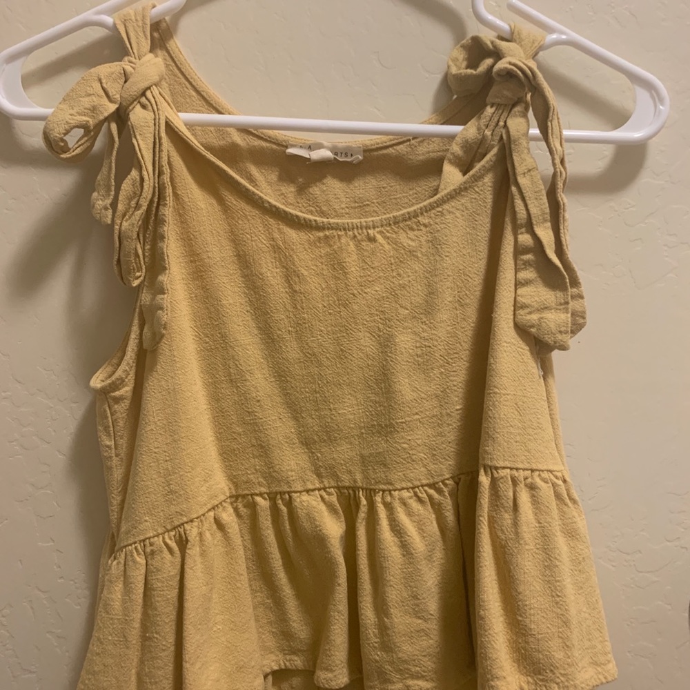 LA Hearts yellow babydoll top (Size: S)